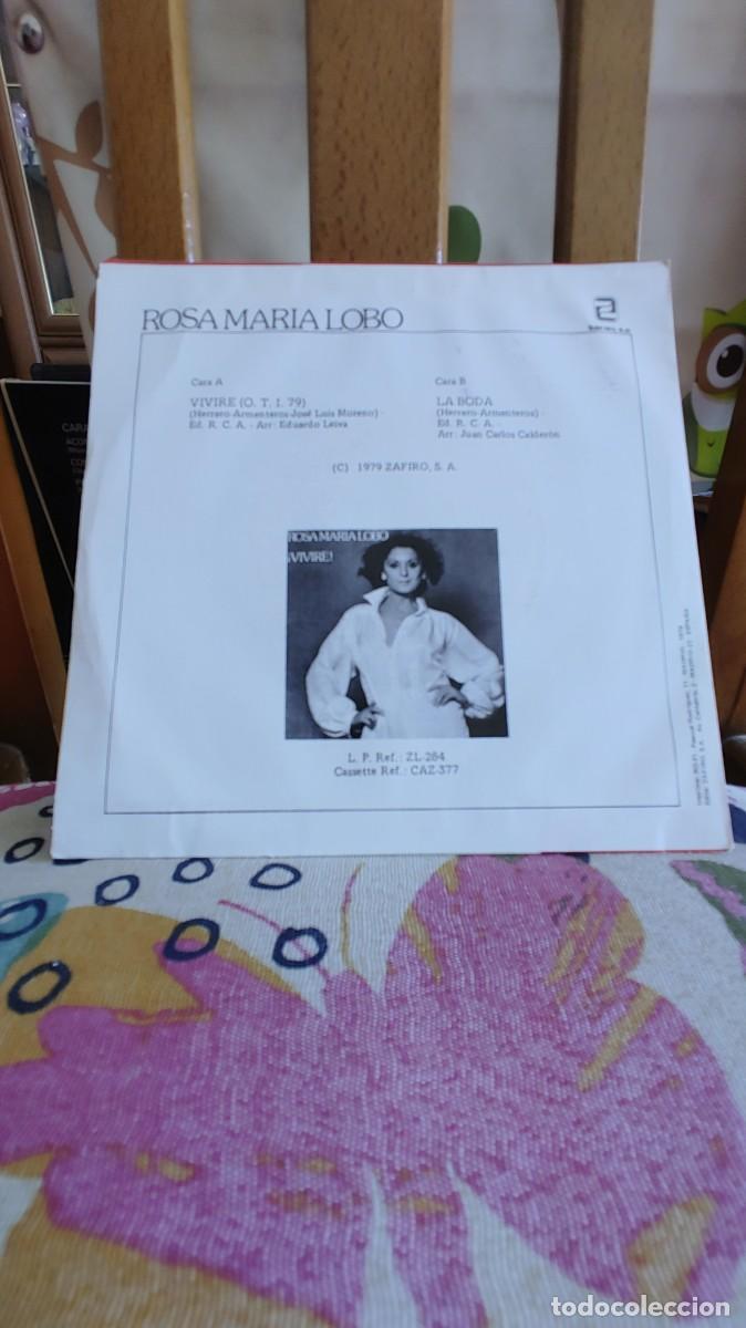 Discos de vinilo: ROSA MARIA LOBO-SINGLE VIVIRE - Foto 2