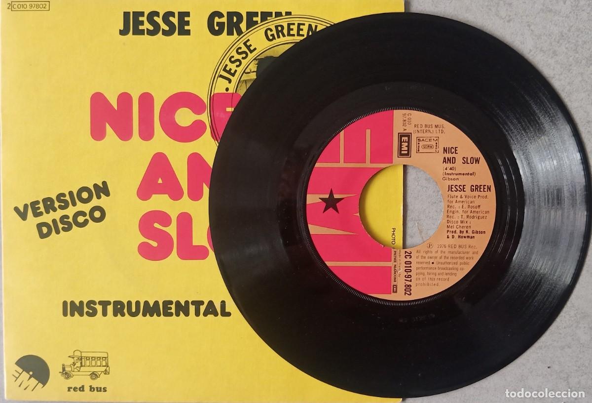 Discos de vinilo: Jesse Green. Nice and slow. Vinilo single. - Foto 3