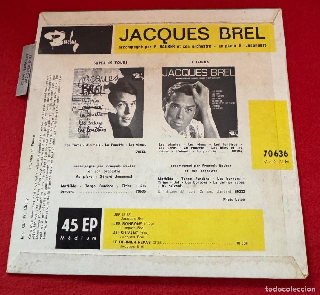 Discos de vinilo: Jacques Brel 45t Jef EX EX - Foto 2