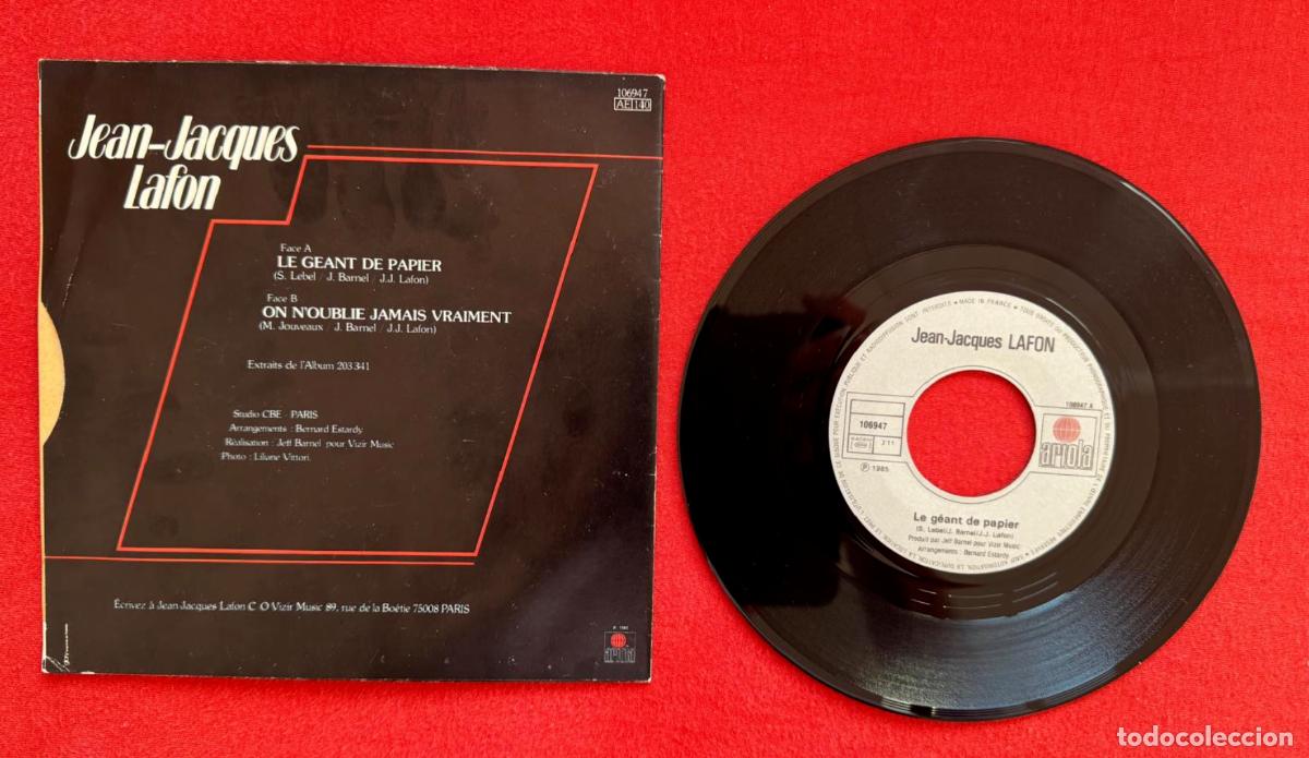 Discos de vinilo: Jean Jacques lafon 45t Le geant de papier EX EX - Foto 2
