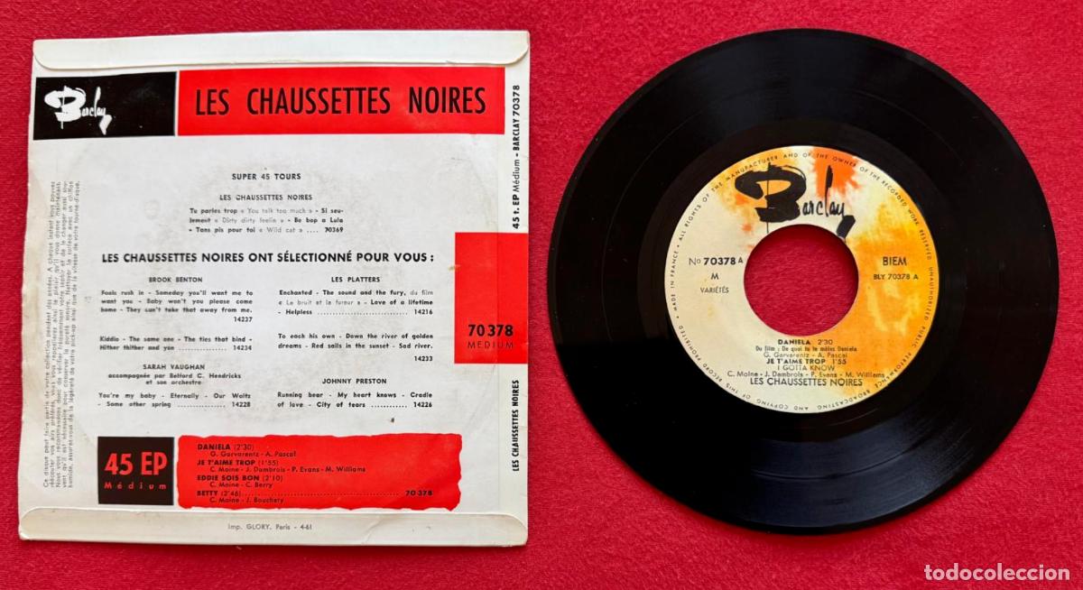 Discos de vinilo: Les Chaussettes noires 45t Daniela EX EX - Foto 2