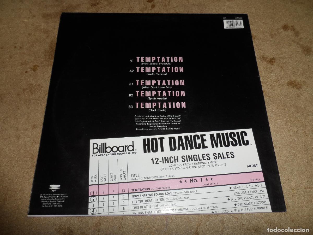 Discos de vinilo: Corina &lrm;&ndash; Temptation (SPAIN 1991) - Foto 2