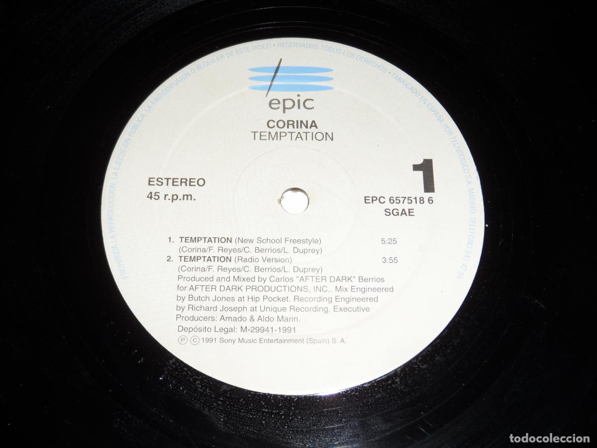 Discos de vinilo: Corina &lrm;&ndash; Temptation (SPAIN 1991) - Foto 3
