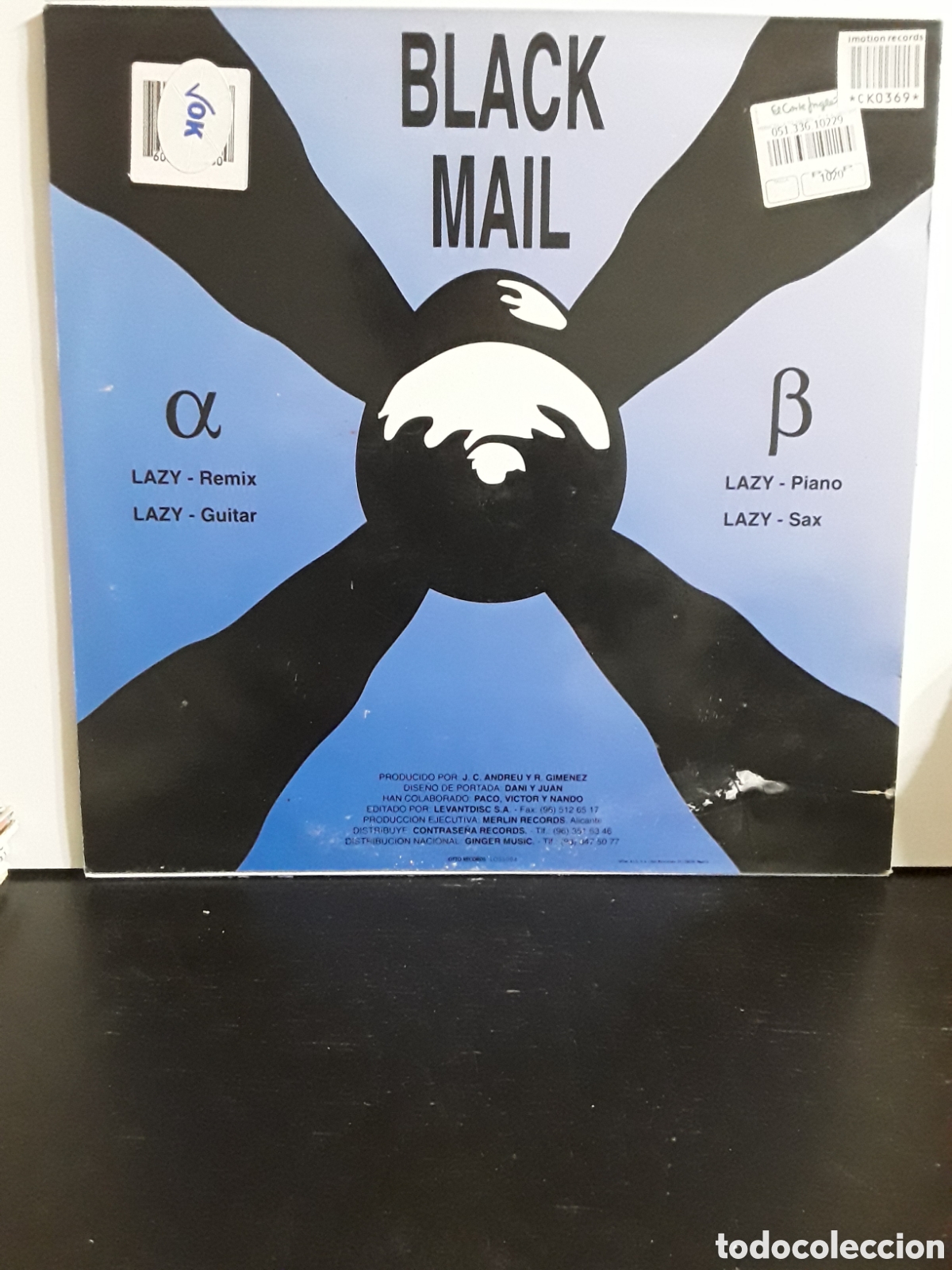 Discos de vinilo: Black Mail &lrm;&ndash; Lazy (Remix) - Foto 2
