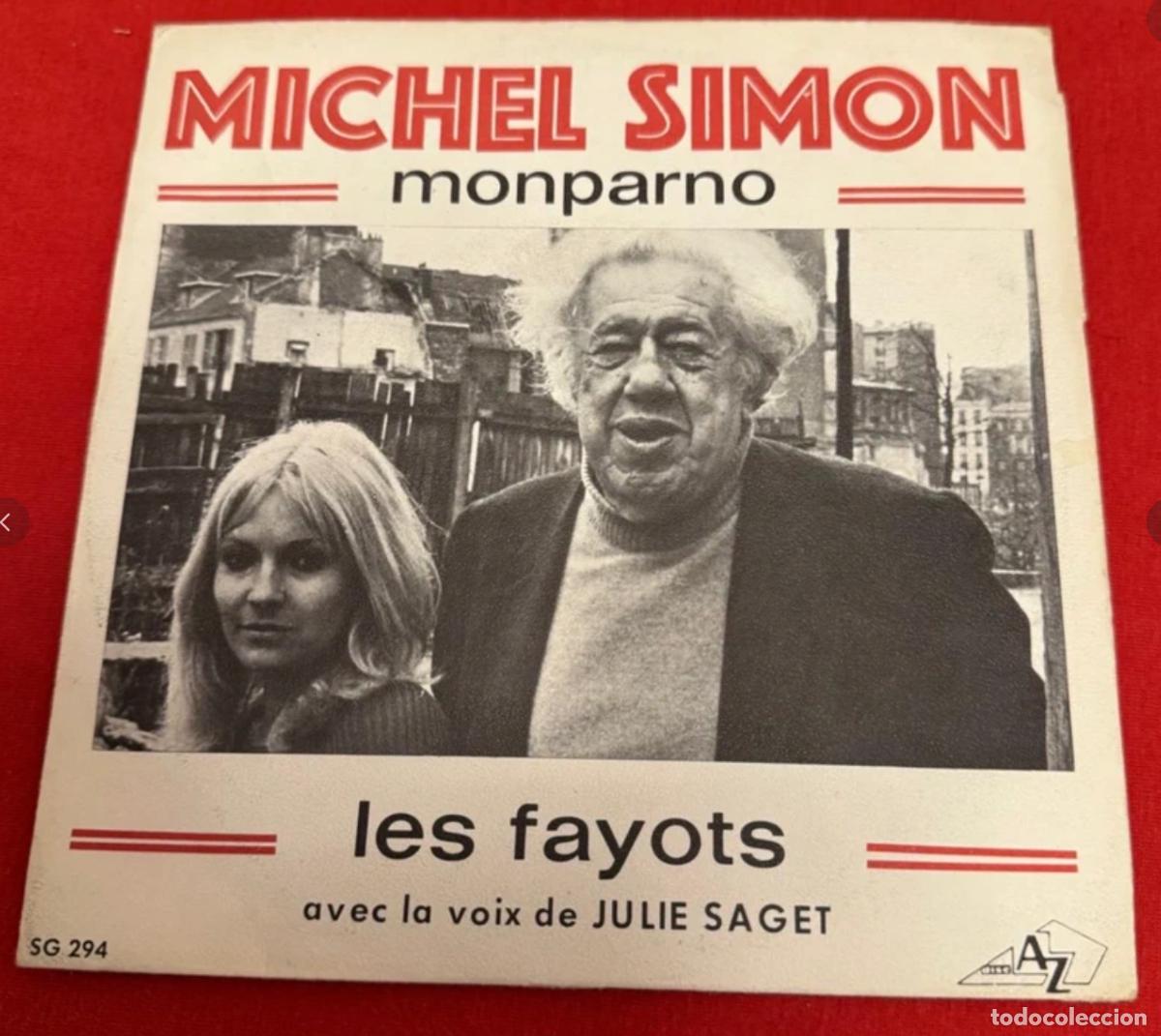 Discos de vinilo: Michel Simon 45t Monparno ex ex single - Foto 1
