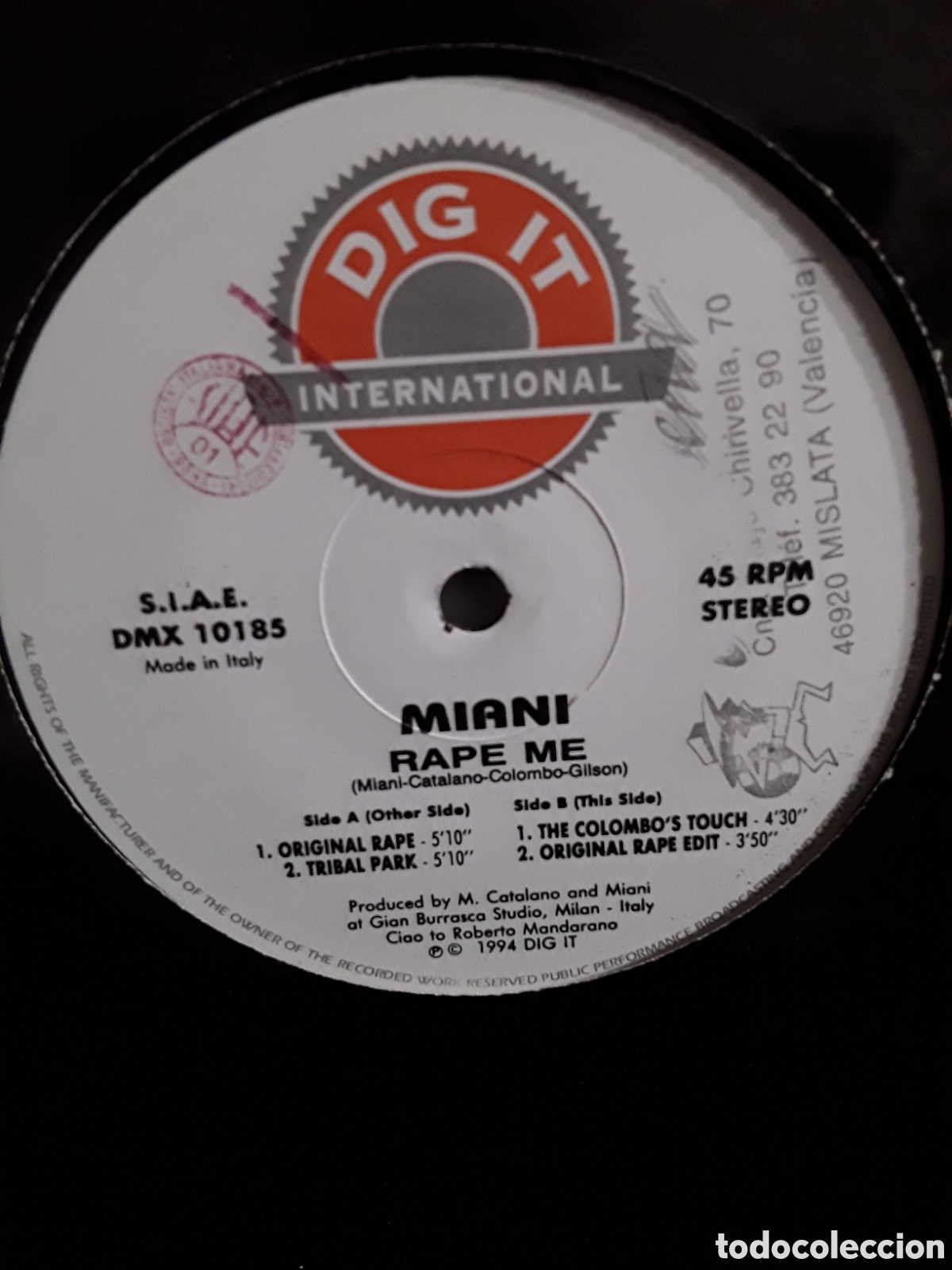 Discos de vinilo: Miani &lrm;&ndash; Rape Me DANCE - Foto 1