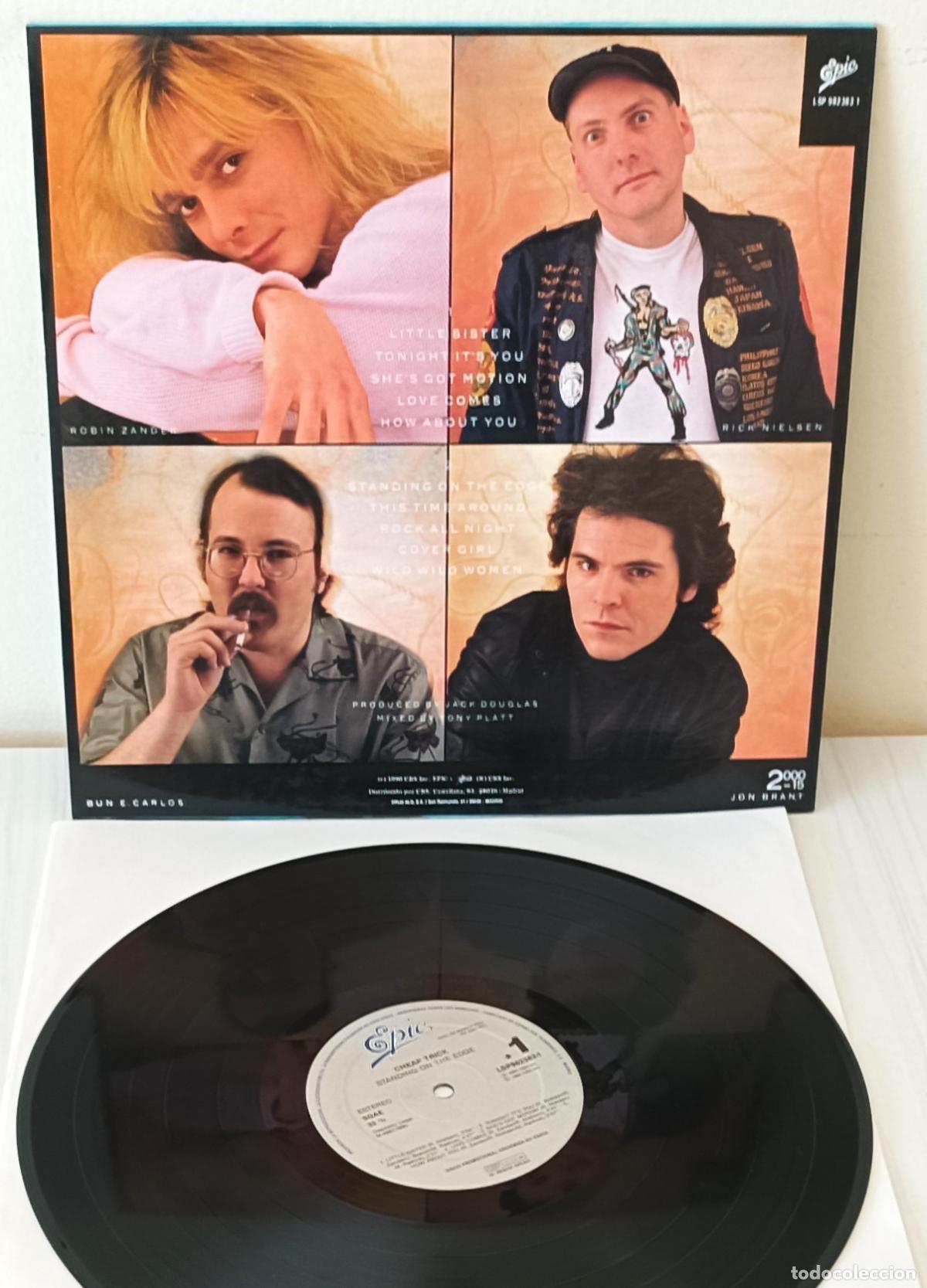 Discos de vinilo: CHEAP TRICK - STANDING ON THE EDGE EPIC - 1990 - Foto 2