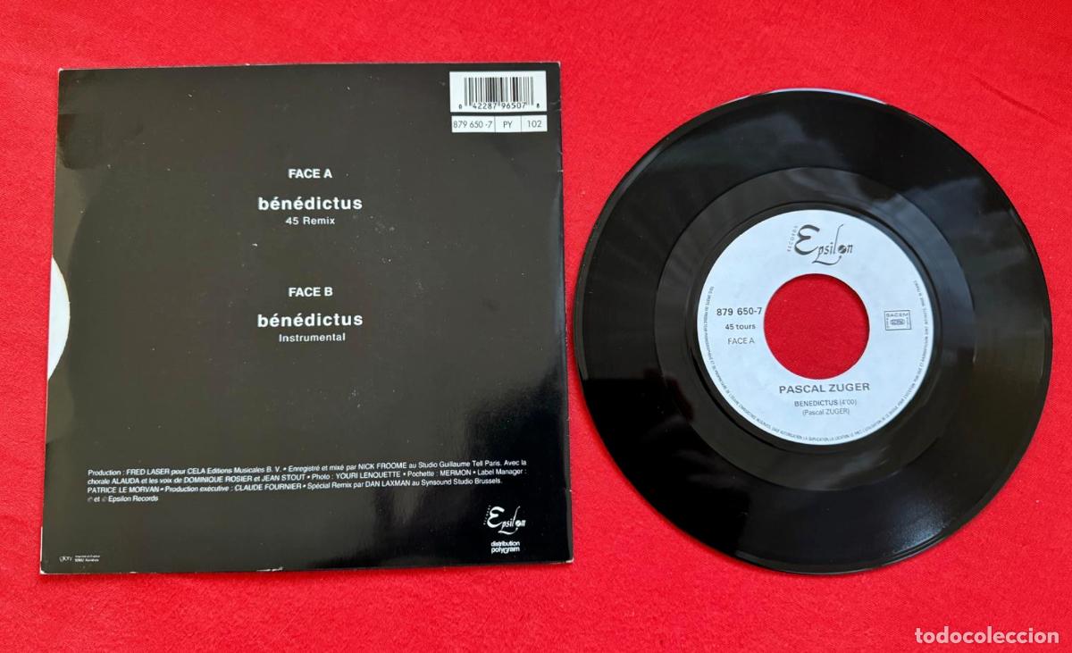 Discos de vinilo: Pascal Zuger 45t Benedictus EX EX single - Foto 2