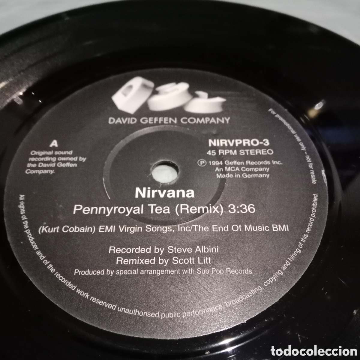 Discos de vinilo: NIRVANA - PENNYROYAL TEA - SINGLE 7&rdquo; - Foto 4