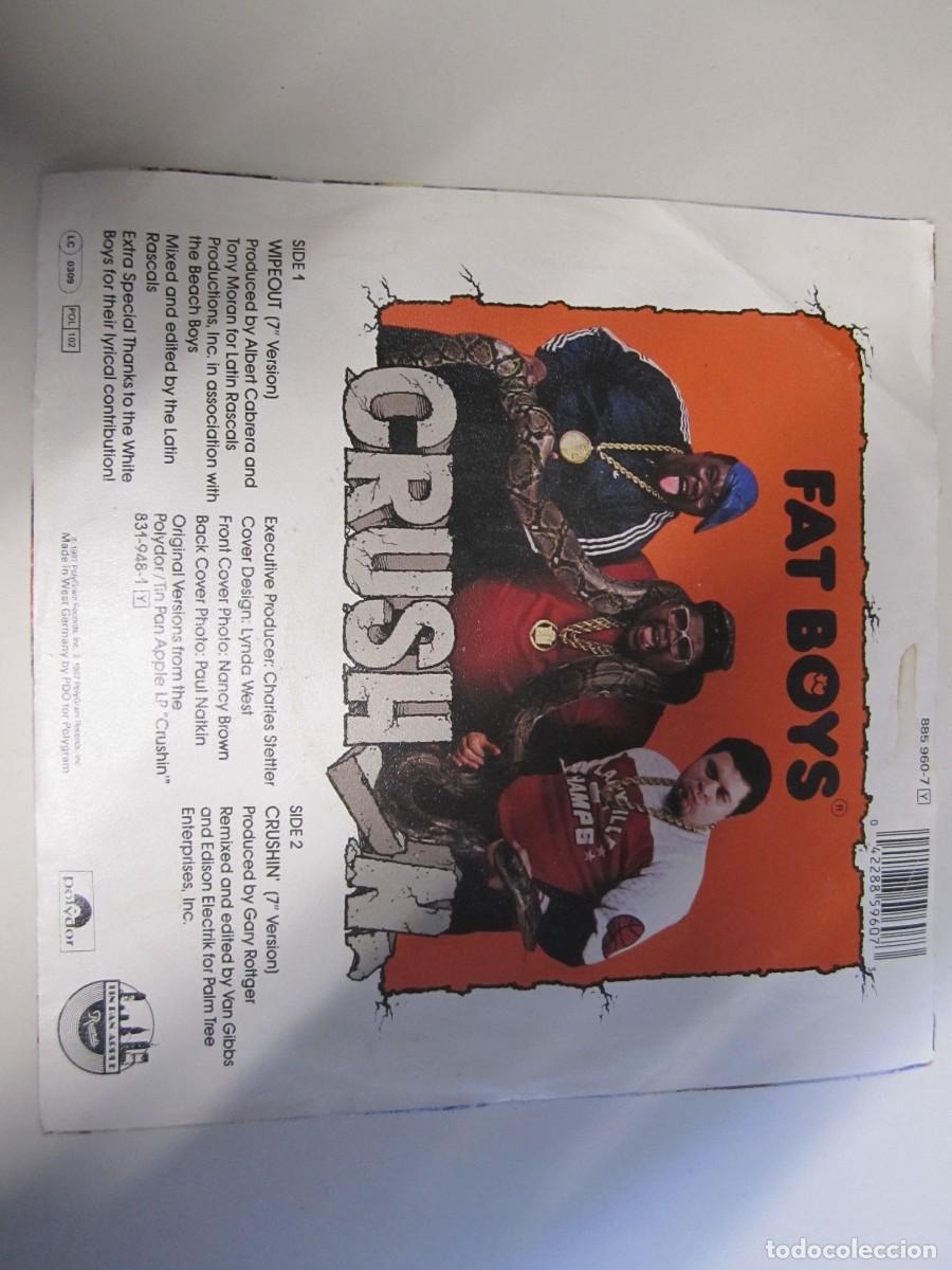 Discos de vinilo: Vinilo Single- fat boys- Wipeout! - Foto 3