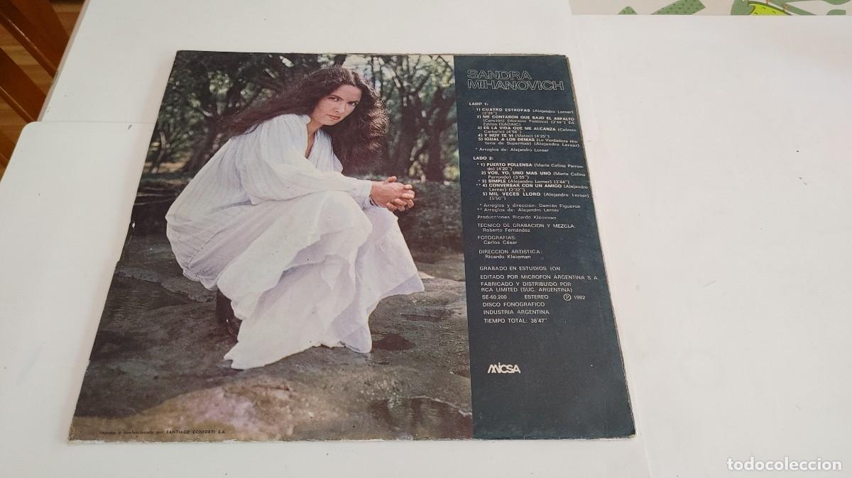 Discos de vinilo: SANDRA MIHANOVICH-LP 1982 ARGENTINO - Foto 2