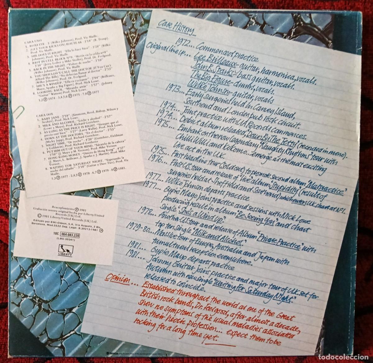 Discos de vinilo: Dr. FEELGOOD ** Casebook - Libro De Caja ** VINILO LP 1981 - Foto 2