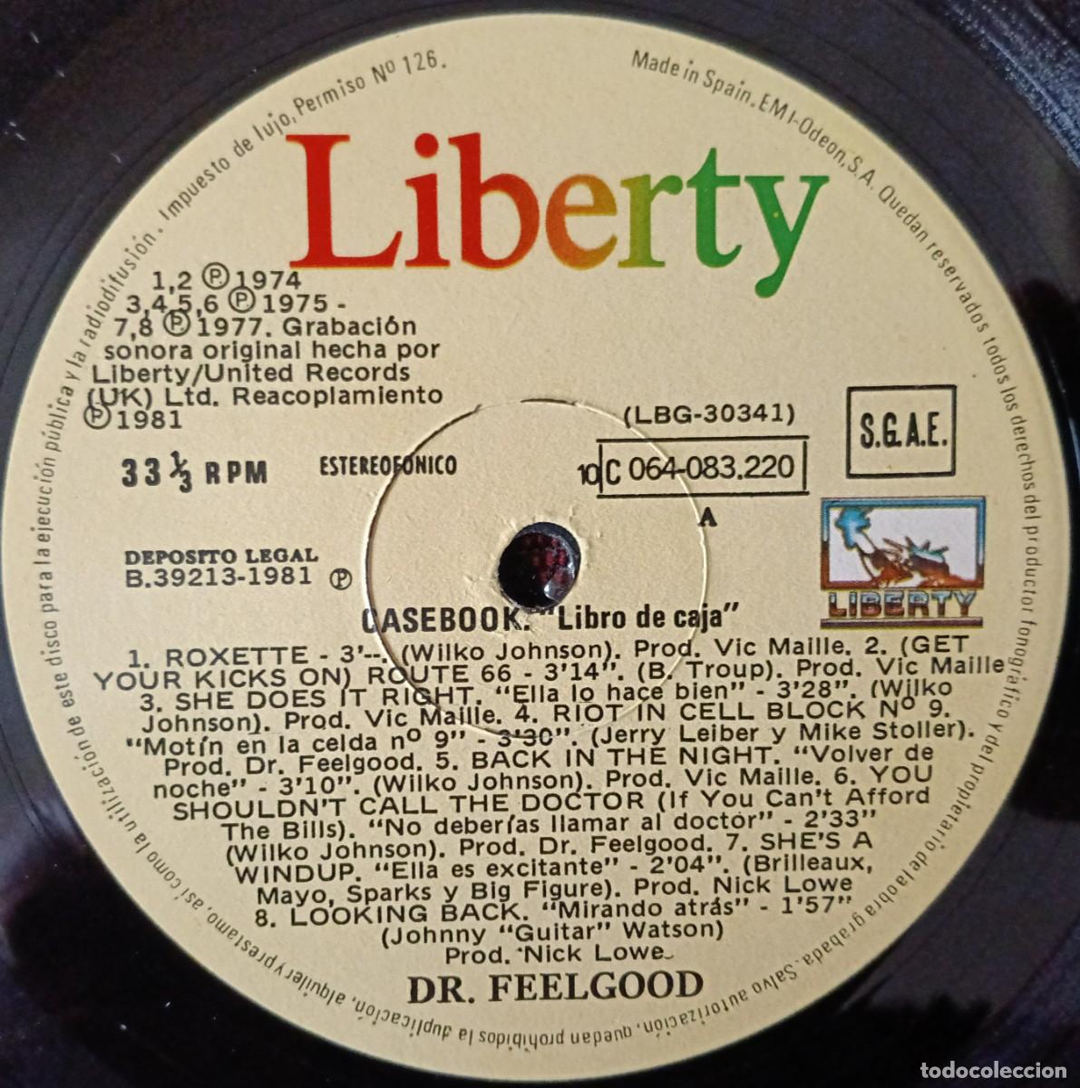 Discos de vinilo: Dr. FEELGOOD ** Casebook - Libro De Caja ** VINILO LP 1981 - Foto 4