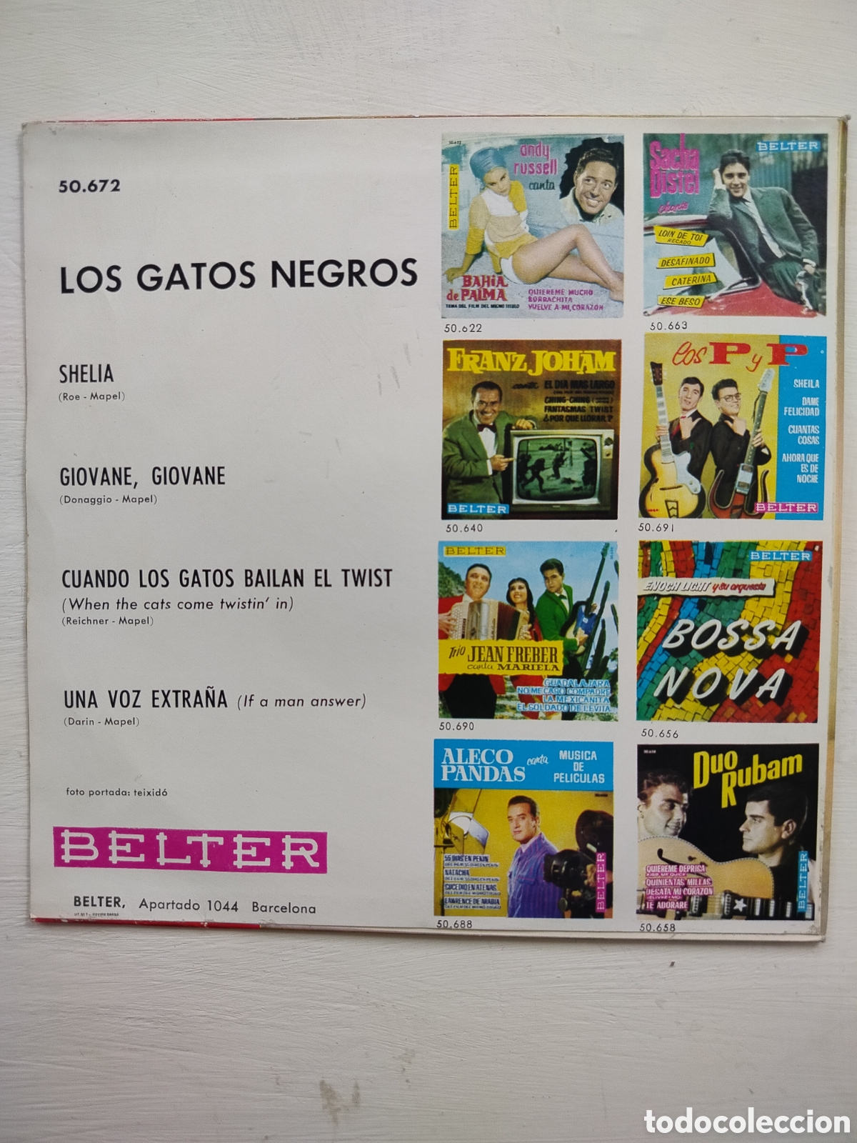 Discos de vinilo: Los Gatos Negros EP. - Foto 2