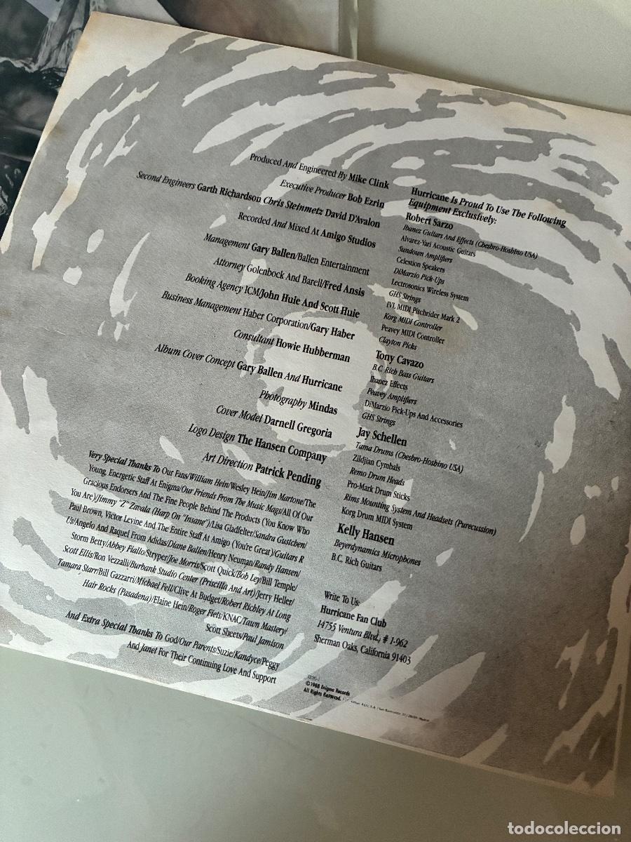 Discos de vinilo: Hurricane Over the edge (1988) - Foto 4