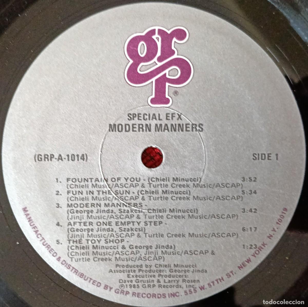 Discos de vinilo: SPECIAL EFX ** Modern Manners ** VINILO LP 1985 - Foto 3