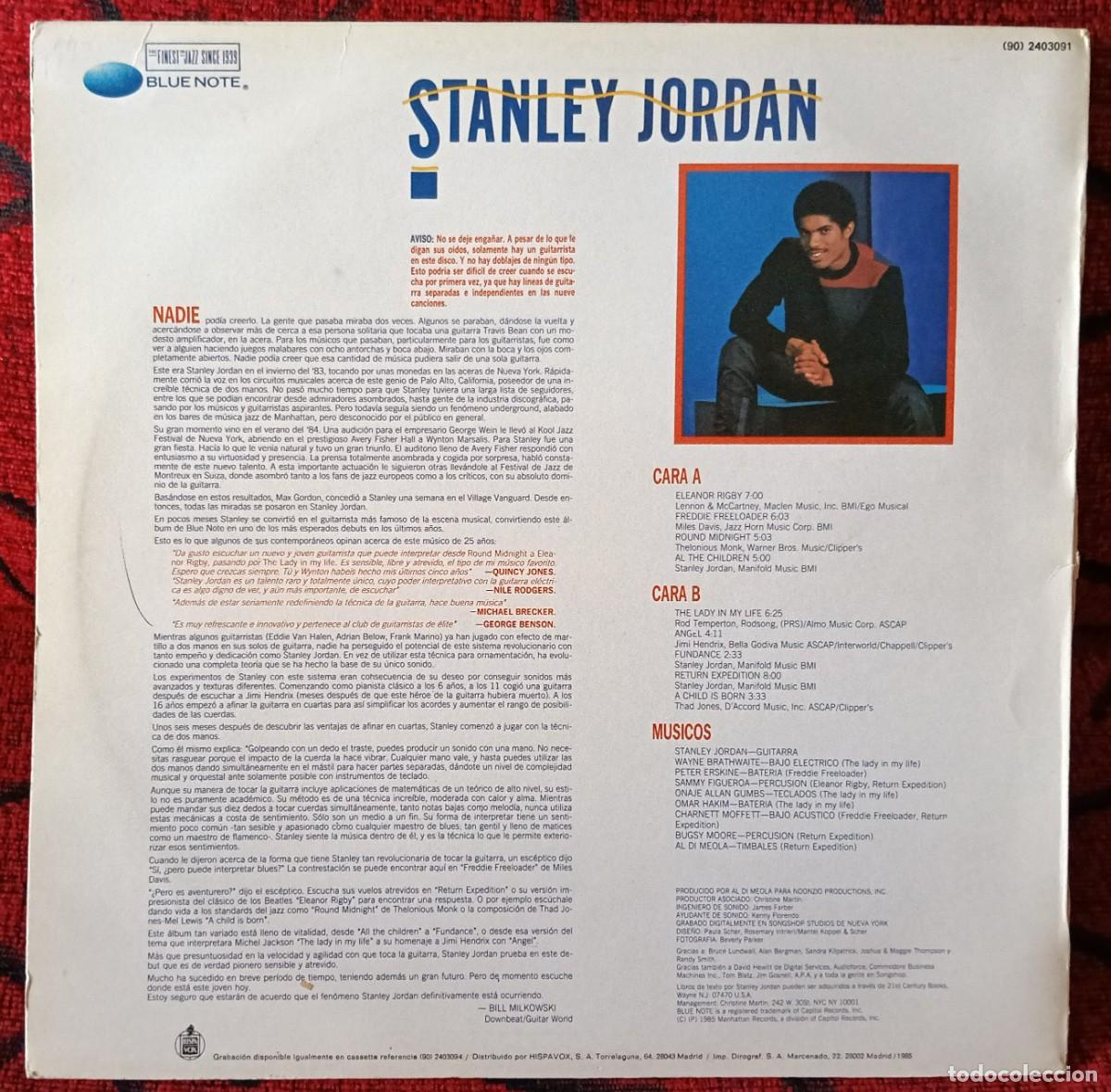 Discos de vinilo: STANLEY JORDAN ** Magic Touch ** VINILO LP 1985 - Foto 2
