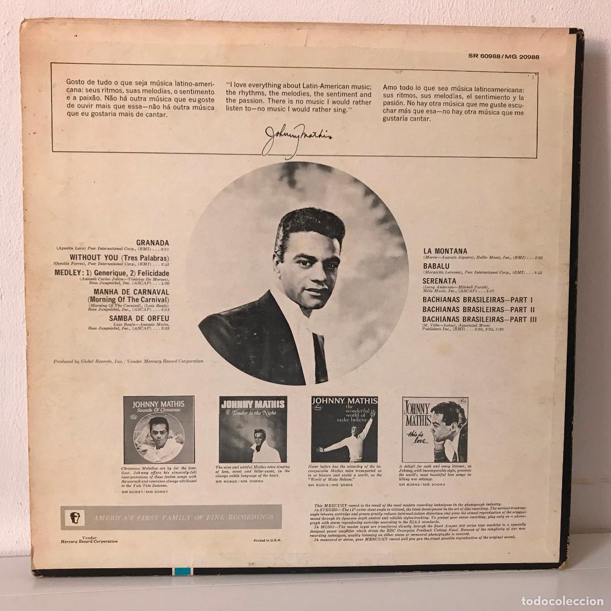 Discos de vinilo: Johnny Mathis. Ol&eacute;. PEDIDO M&Iacute;NIMO 5&euro; - Foto 2
