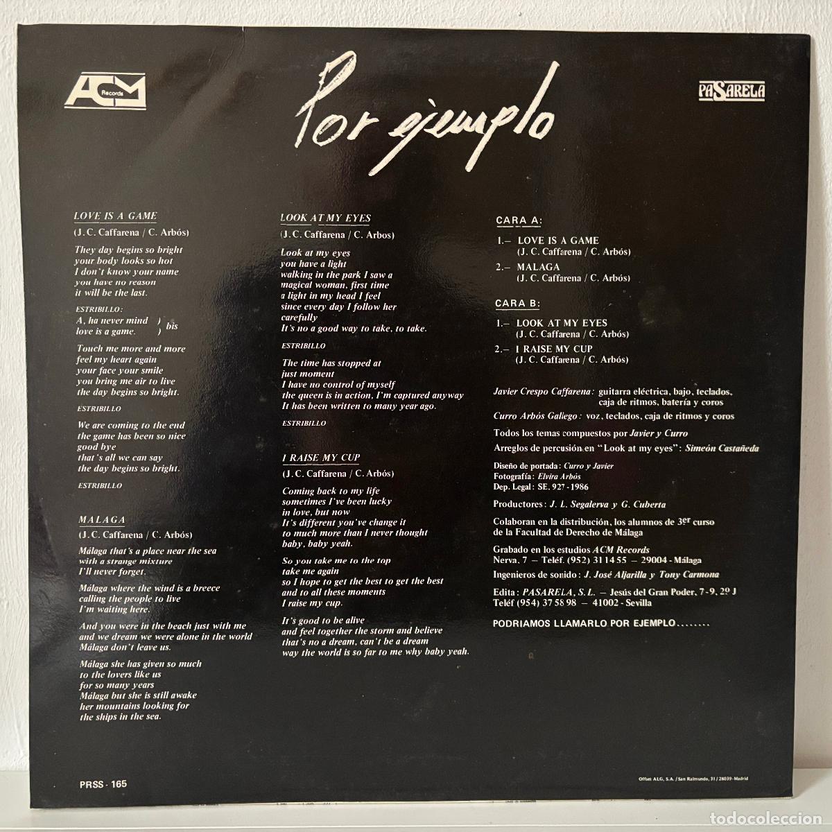 Discos de vinilo: Por ejemplo. ACM. 1986 - Foto 2