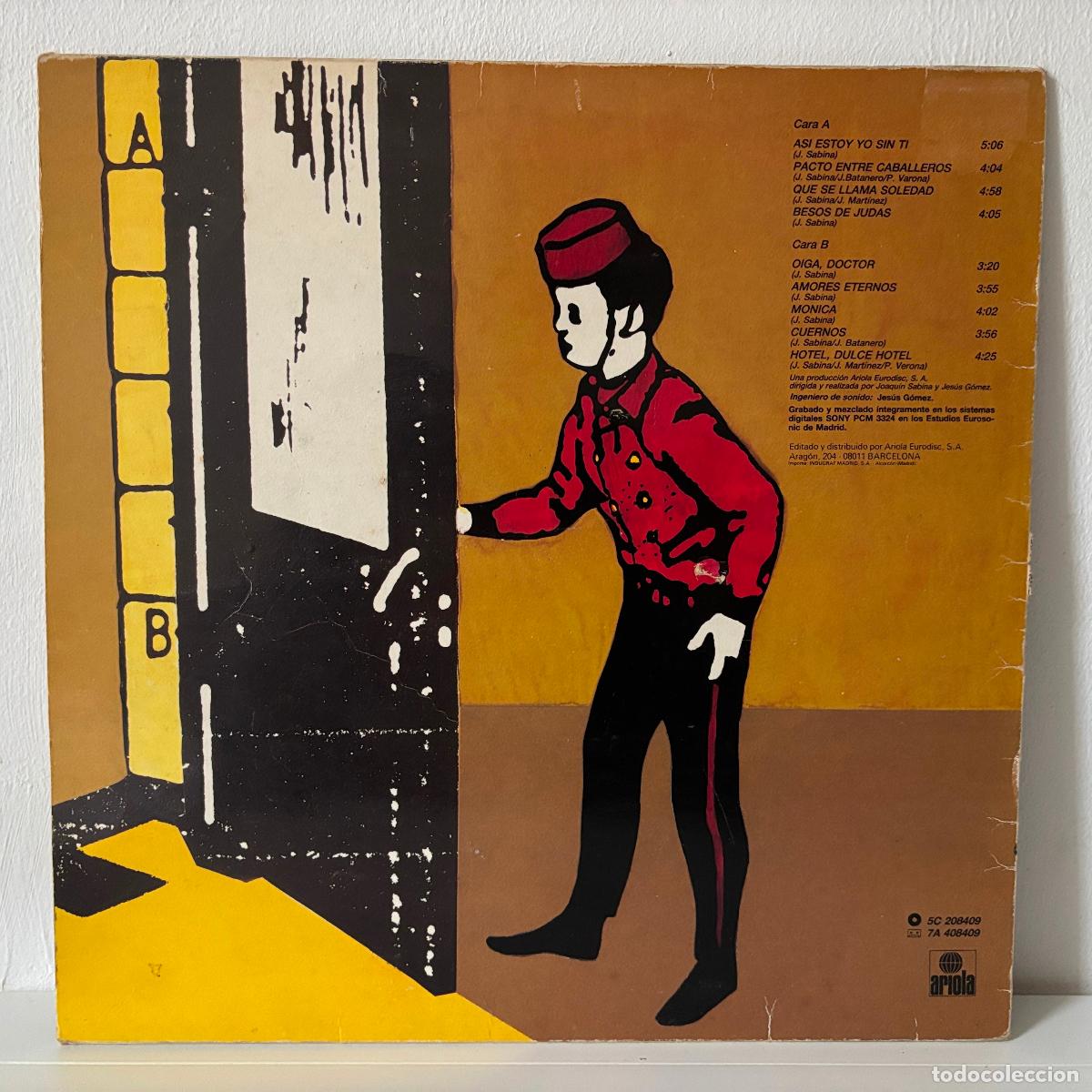 Discos de vinilo: Joaqu&iacute;n Sabina. Hotel, dulce Hotel. - Foto 2