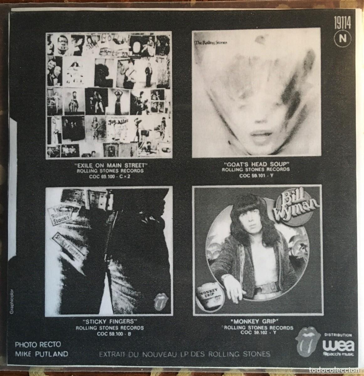 Discos de vinilo: ROLLING STONES - ITS ONLY ROCK N ROLL, single 7&rdquo; 1974 - Foto 2