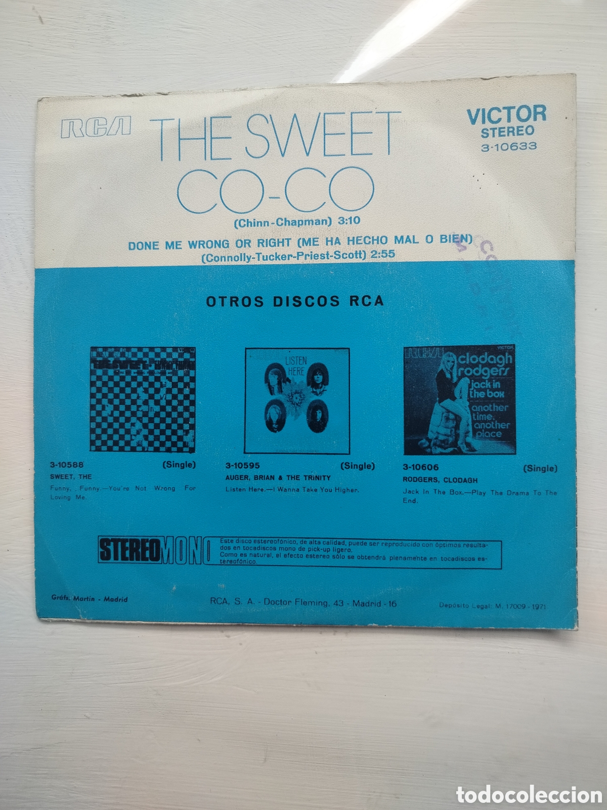 Discos de vinilo: The Sweet Single Co-Co - Foto 2
