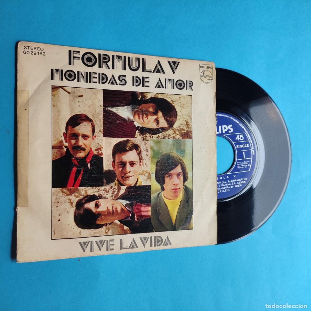Discos de vinilo: Formula V &lrm;&ndash; Monedas De Amor / Vive La Vida ** SINGLE PHILIPS * * juani - Foto 1