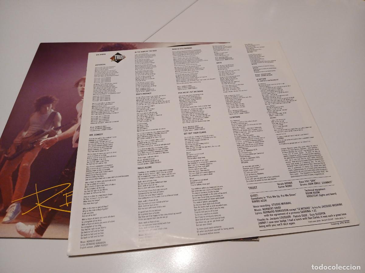 Discos de vinilo: Trust -Repression- (1980) LP disco vinilo - Foto 5