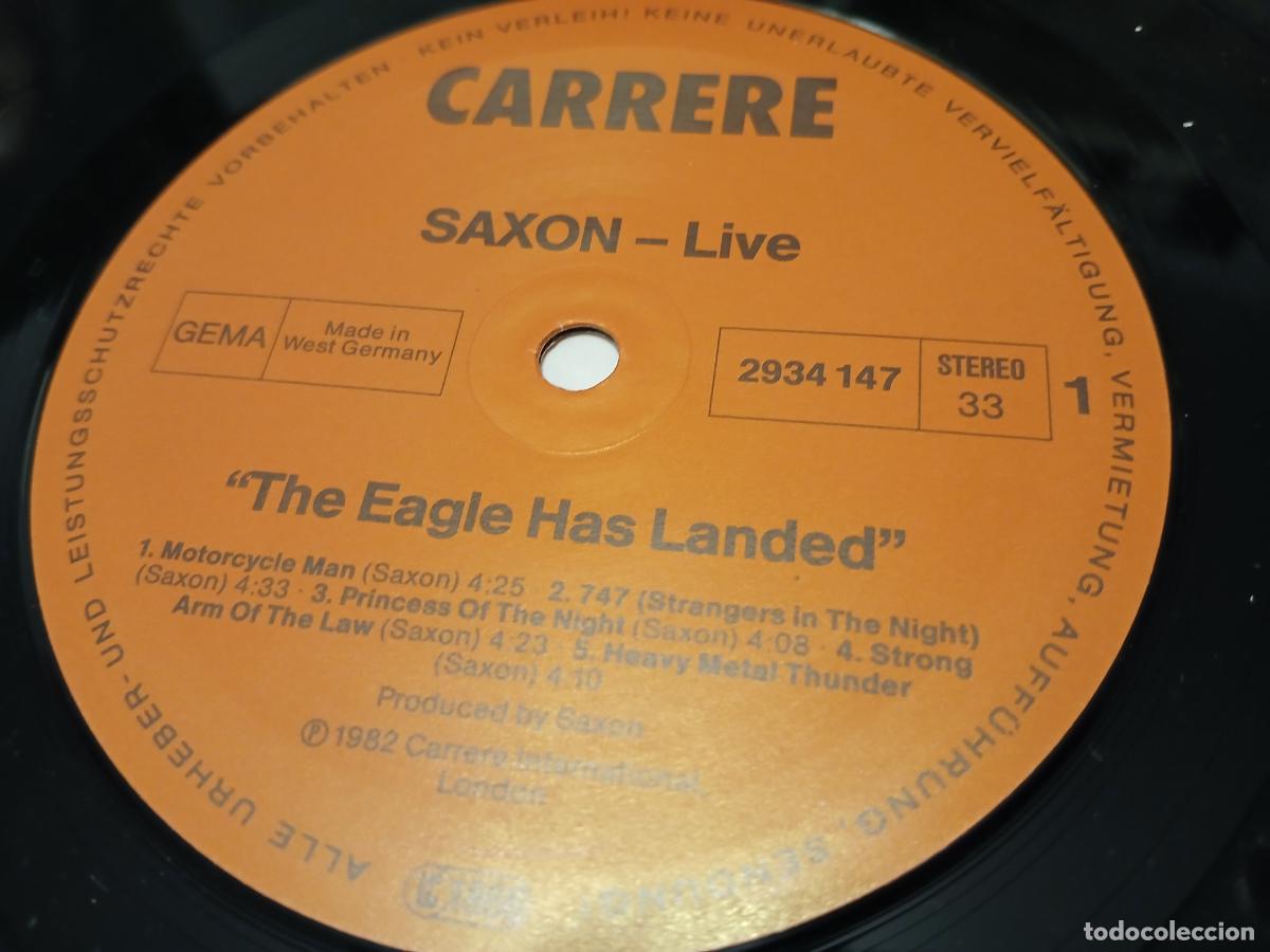 Discos de vinilo: Saxon &ndash; The Eagle Has Landed (Live)- (1982) LP disco vinilo - Foto 2