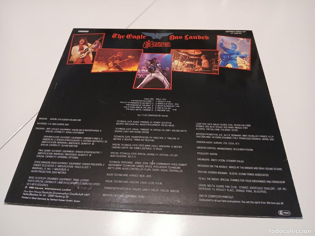 Discos de vinilo: Saxon &ndash; The Eagle Has Landed (Live)- (1982) LP disco vinilo - Foto 7
