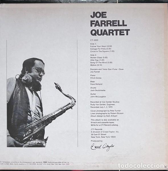 Discos de vinilo: Joe Farrell Quartet - CTI (LP Vinilo Jazz) - Foto 3