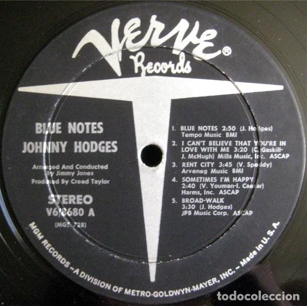 Discos de vinilo: Johnny Hodges - Blue Notes (LP Vinilo Jazz) - Foto 2