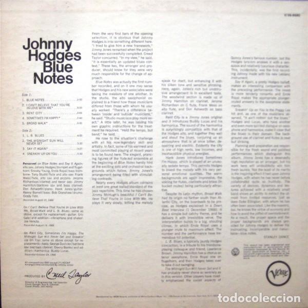Discos de vinilo: Johnny Hodges - Blue Notes (LP Vinilo Jazz) - Foto 4