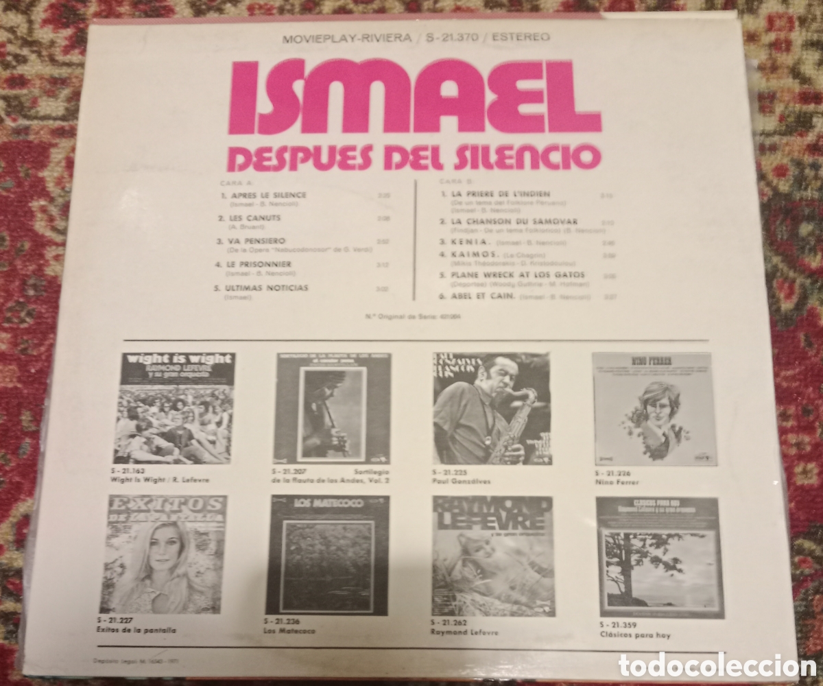 Discos de vinilo: Ismael - Despu&eacute;s del silencio Lp - Foto 2