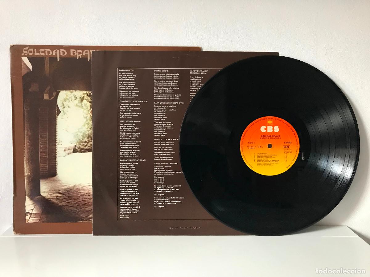 Discos de vinilo: Soledad Bravo. Cantos sefard&iacute;es. - Foto 3