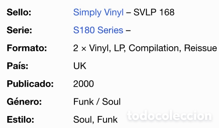 Discos de vinil: PRECINTADO UK JB,s Antology vol 2 (banda de JAMES BROWN)