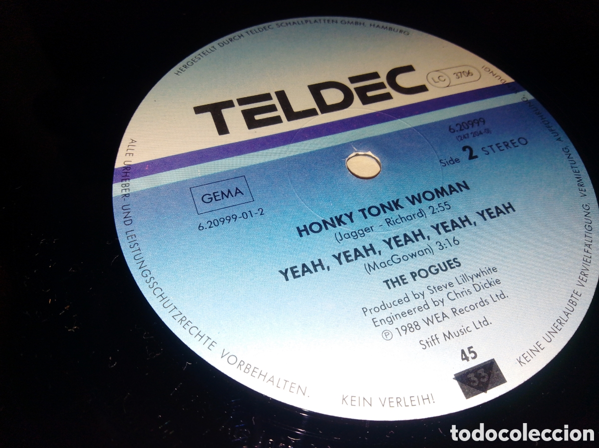 Discos de vinilo: THE POGUES - YEAH YEAH YEAH - MAXI - GERMANY - TELDEC - LV - - Foto 4