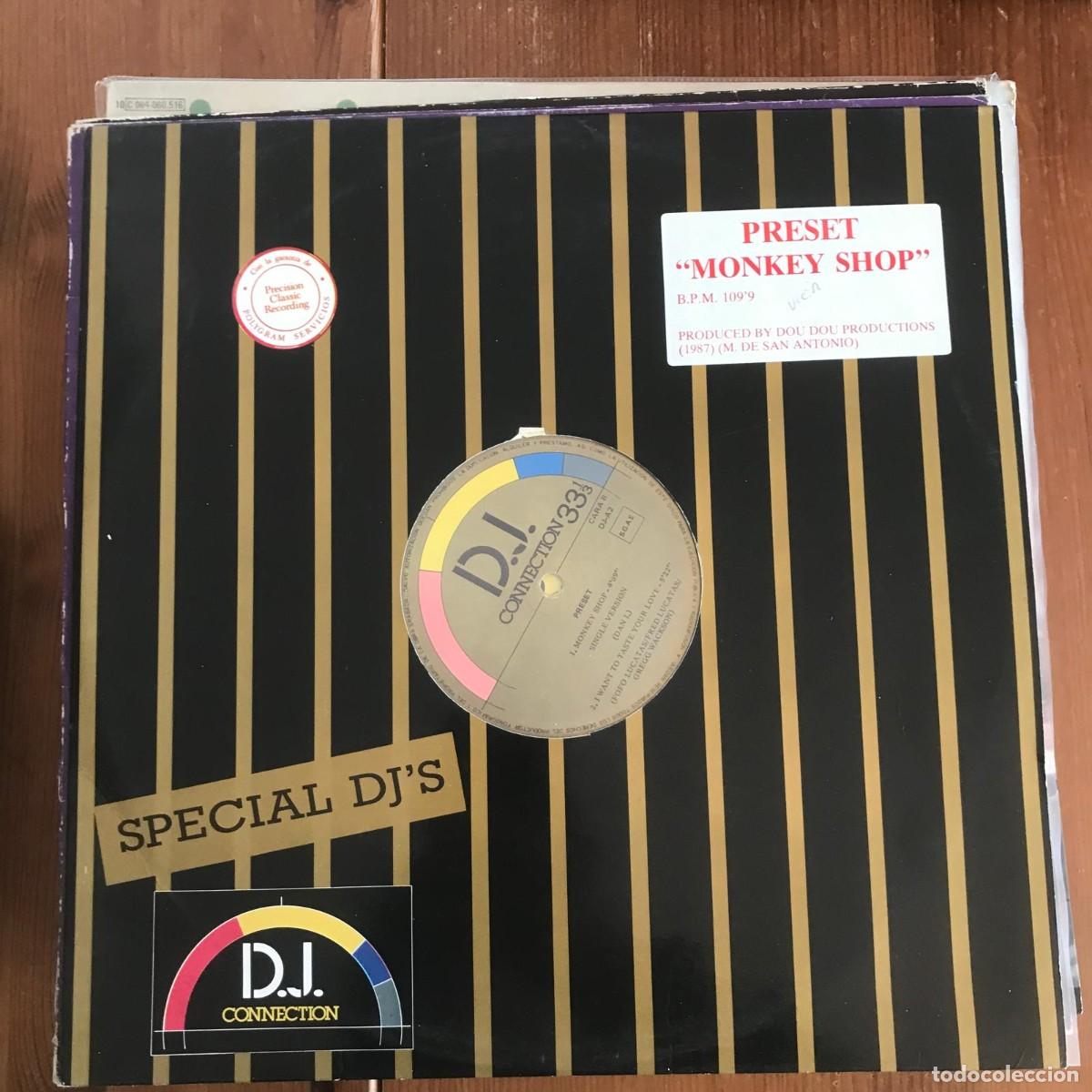 Discos de vinilo: PRESET - MONKEY SHOP - 12&rdquo; MAXISINGLE DJ CONNECTION 1987 - Foto 1
