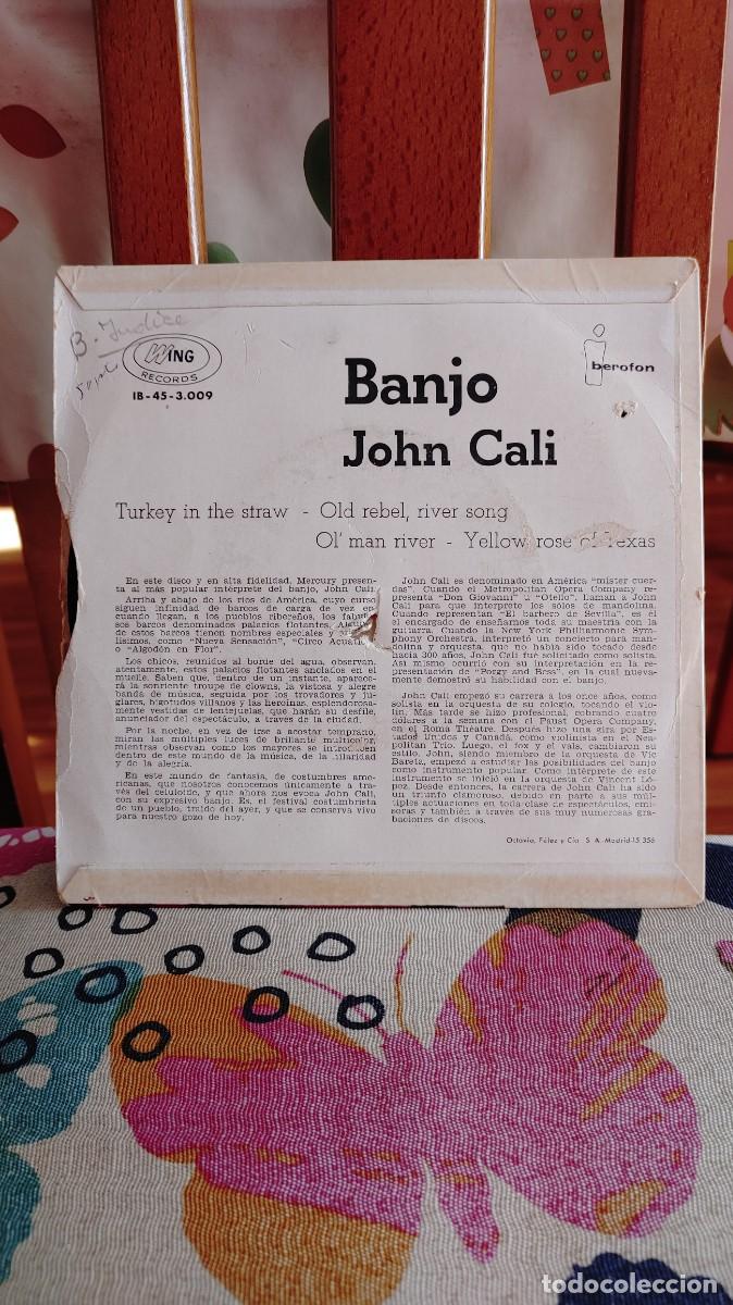 Discos de vinilo: BANJO JOHN CALI-EP TURKEY IN THE STRAW +3 - Foto 3