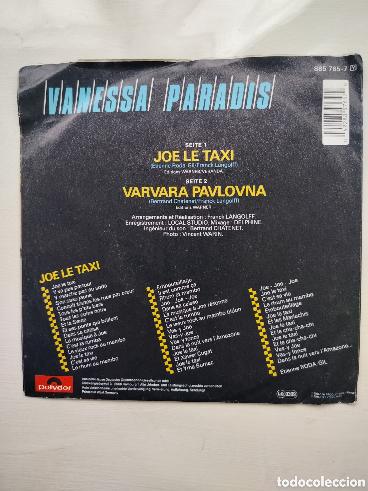 Discos de vinilo: Vanessa Paradis Single. - Foto 2