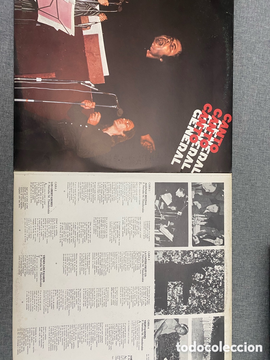 Discos de vinilo: Disco de Vinilo (Doble LP) Pablo Neruda &ldquo;Mikis Theodorakis&rdquo; - Foto 3