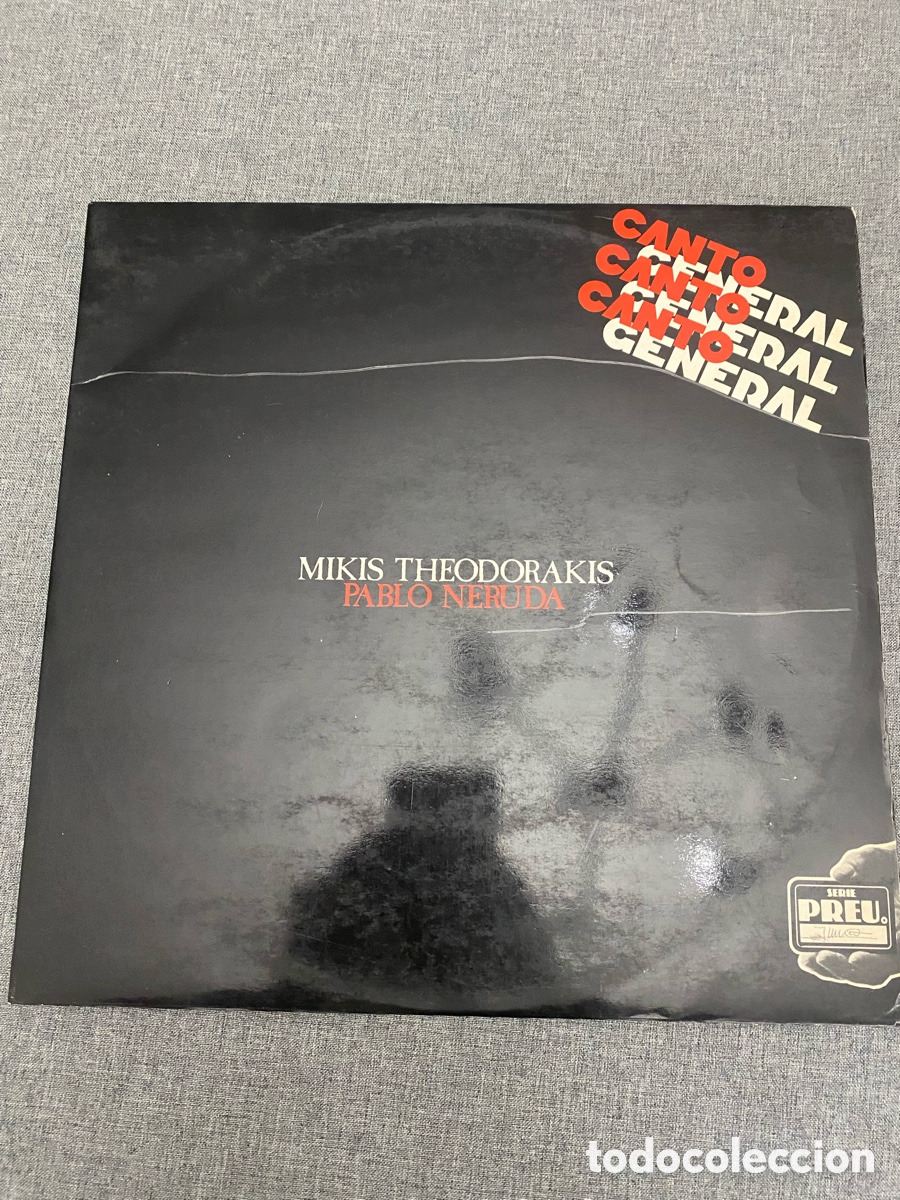 Discos de vinilo: Disco de Vinilo (Doble LP) Pablo Neruda &ldquo;Mikis Theodorakis&rdquo; - Foto 1