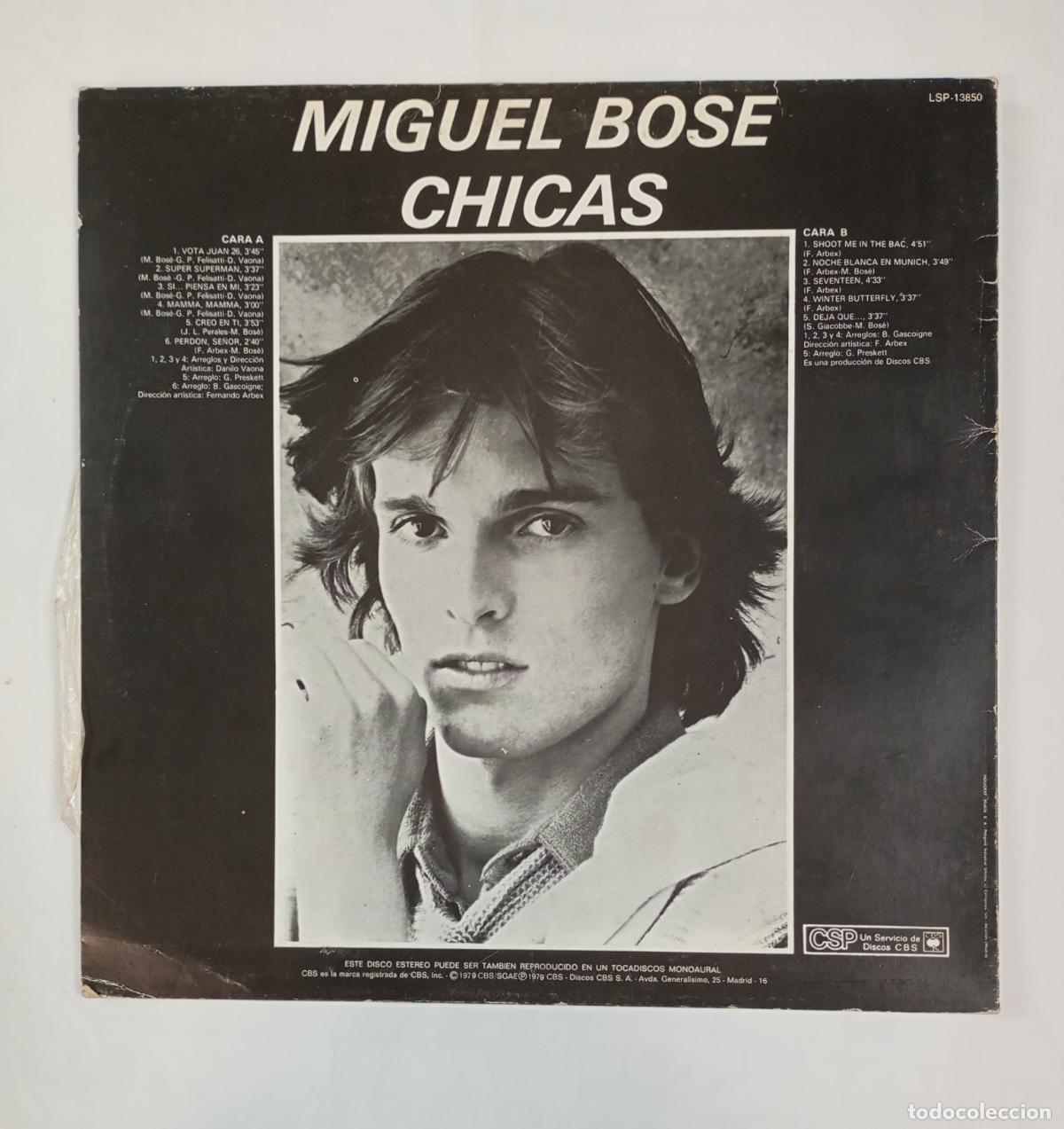 Discos de vinilo: MIGUEL BOS&Eacute;. CHICAS. LP. TDKLP12 - Foto 2
