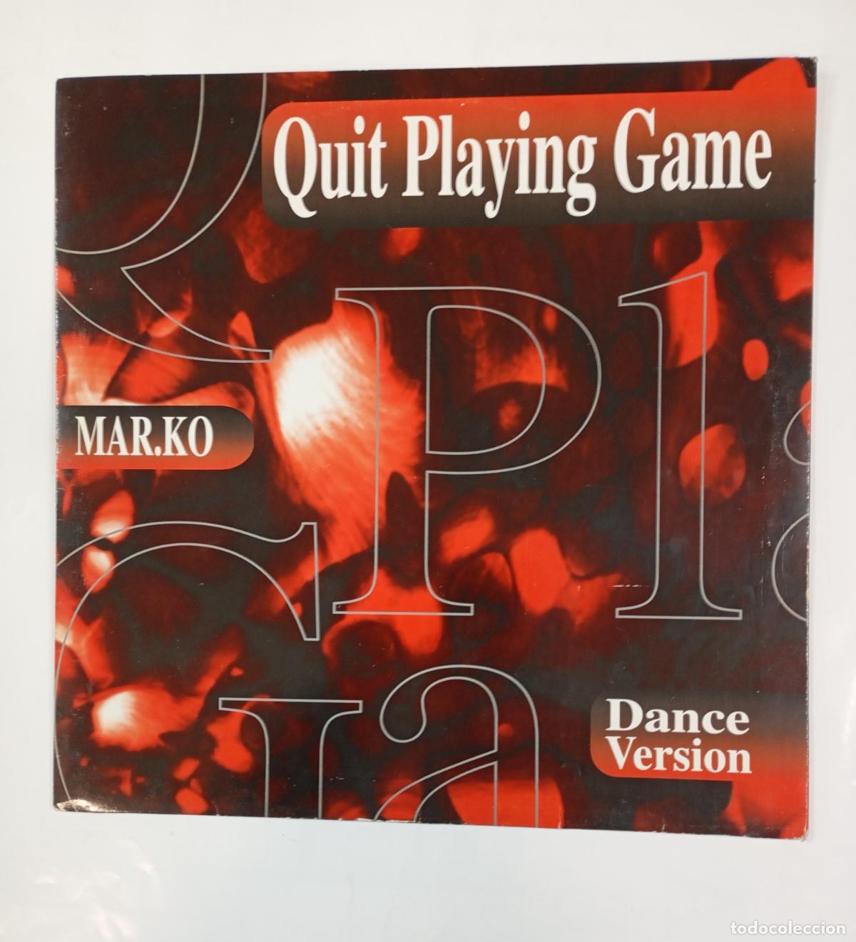 Discos de vinilo: QUIT PLAYING GAME. MAR.KO. MAXI-SINGLE. TDKDA59 - Foto 1
