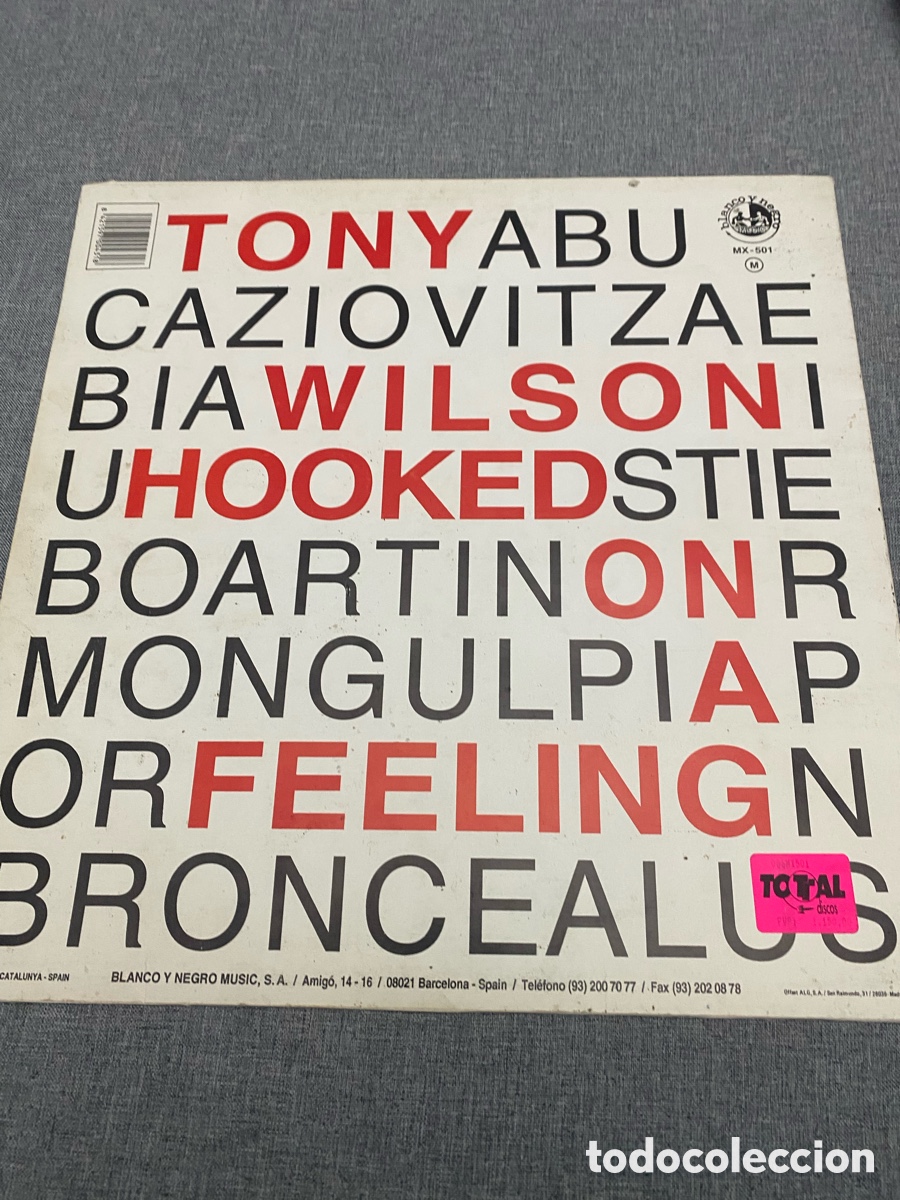 Discos de vinilo: Disco de Vinilo (Maxi) Tony Wilson &rdquo;Hooked On A Feeling&rdquo; - Foto 2