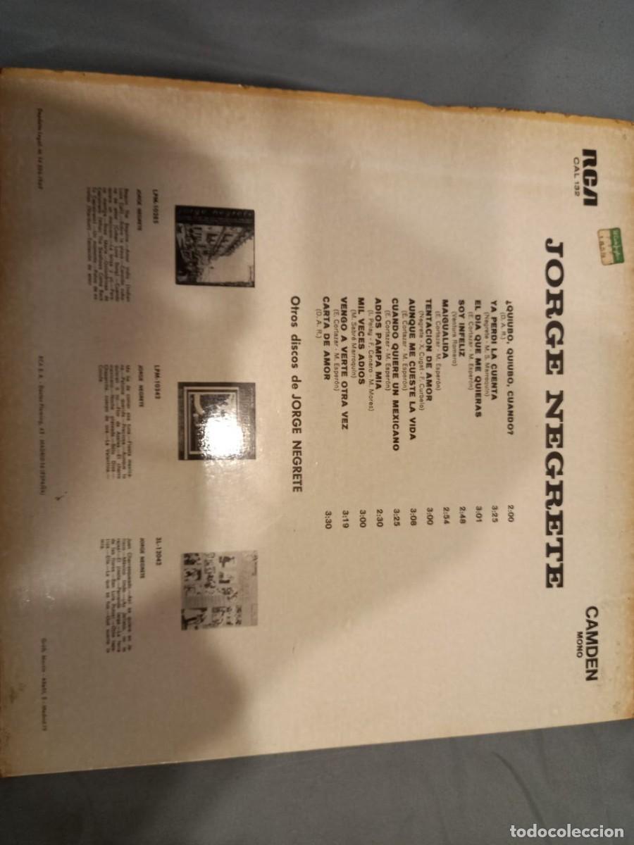 Discos de vinilo: Jorge Negrete. Vinilo. - Foto 1