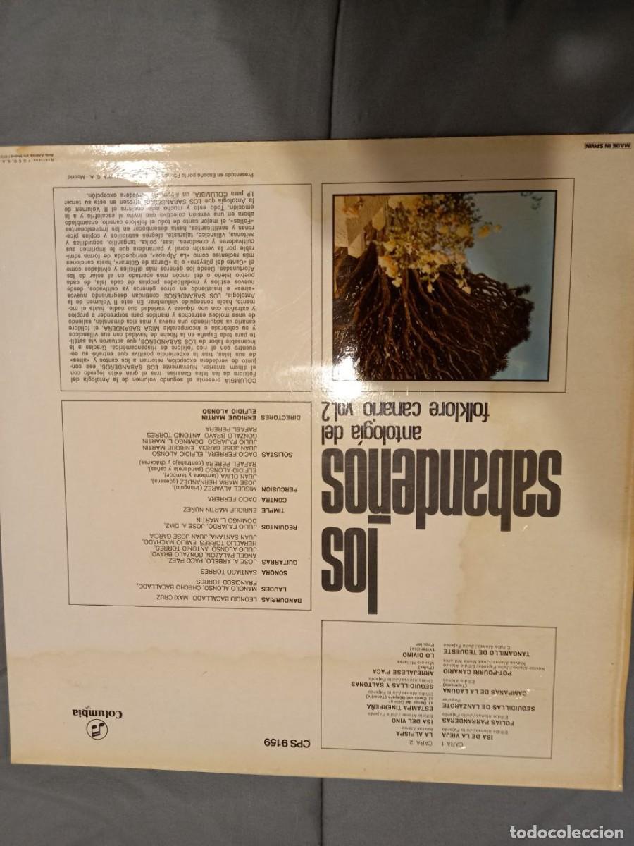 Discos de vinilo: Los Sabande&ntilde;os. Antolog&iacute;a del folklore canario. - Foto 2