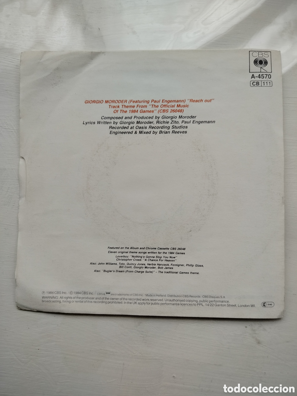 Discos de vinilo: Giorgio Moroder Single - Foto 2