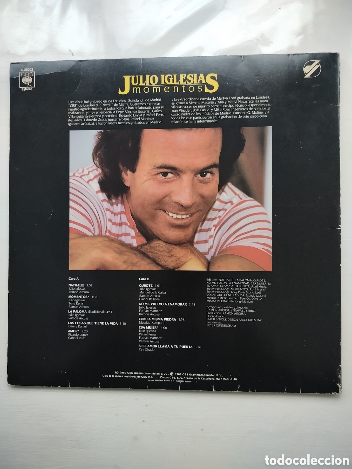 Discos de vinilo: Julio Iglesias LP Momentos - Foto 2