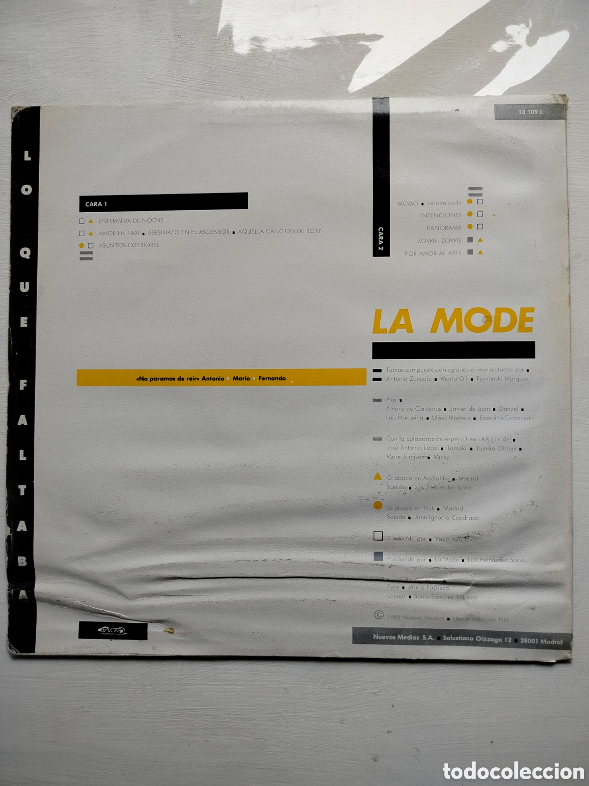 Discos de vinilo: La Mode LP 1985 Recop. - Foto 2